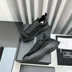 Chanel Suede Calfskin Mixed Fibers CC Black