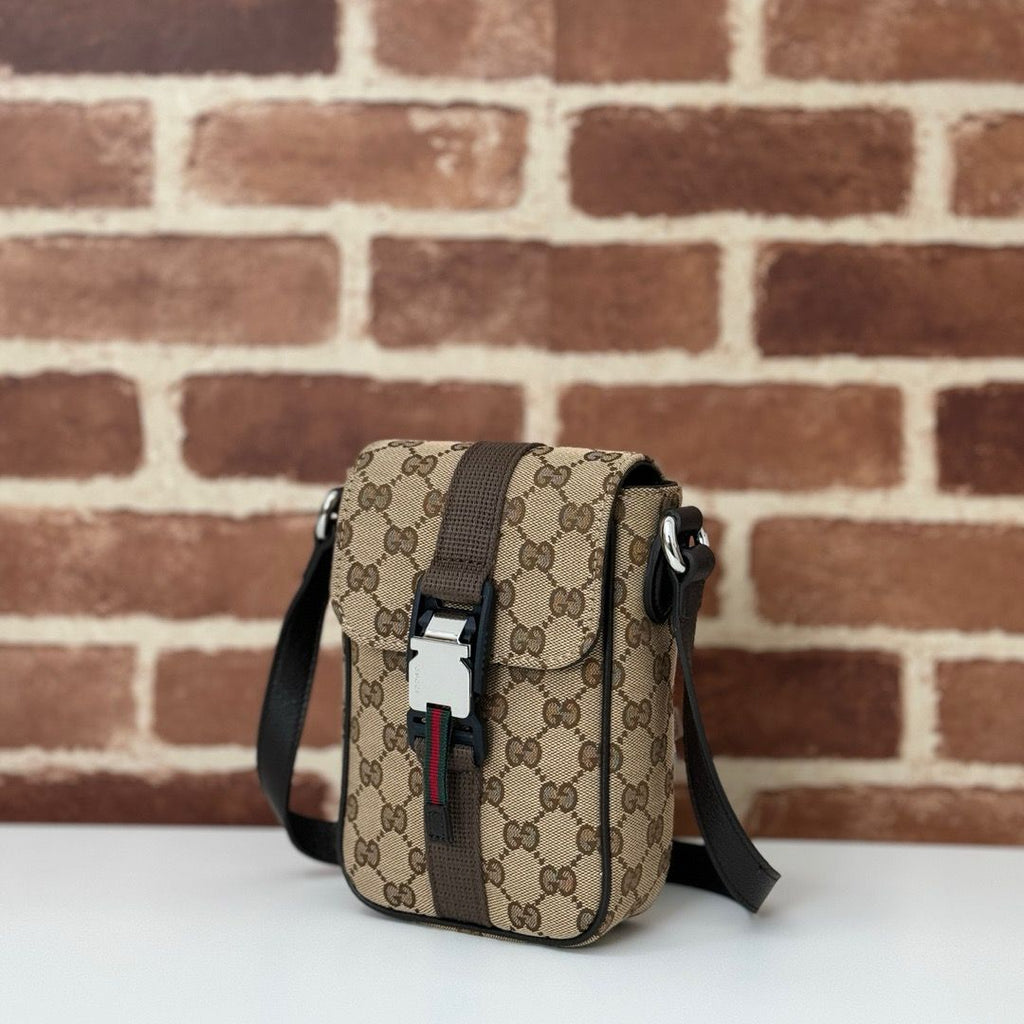 Gucci Mini GG Shoulder Bag Beige and Brown