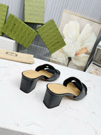 Gucci Interlocking GG Slide Sandal 55mm Black
