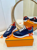 Hermes Air Mesh Suede Goatskin Bouncing Blue