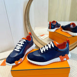 Hermes Air Mesh Suede Goatskin Bouncing Blue