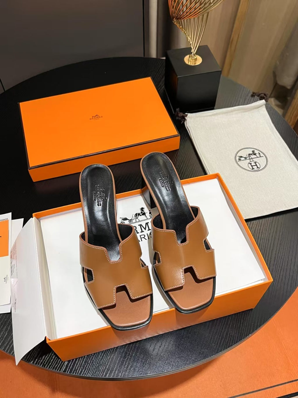 Hermes Helia Sandal Naturel