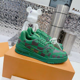 LV Trainer Sneaker Damier Pop Green