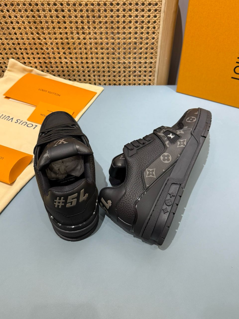 LV Trainer #54 Sneaker Black.