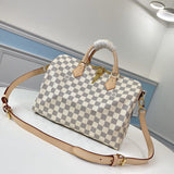 Lv Speedy Bandoulière 30 Damier Azur