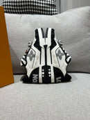 LV Trainer Low Velcro Strap Monogram Denim Black White
