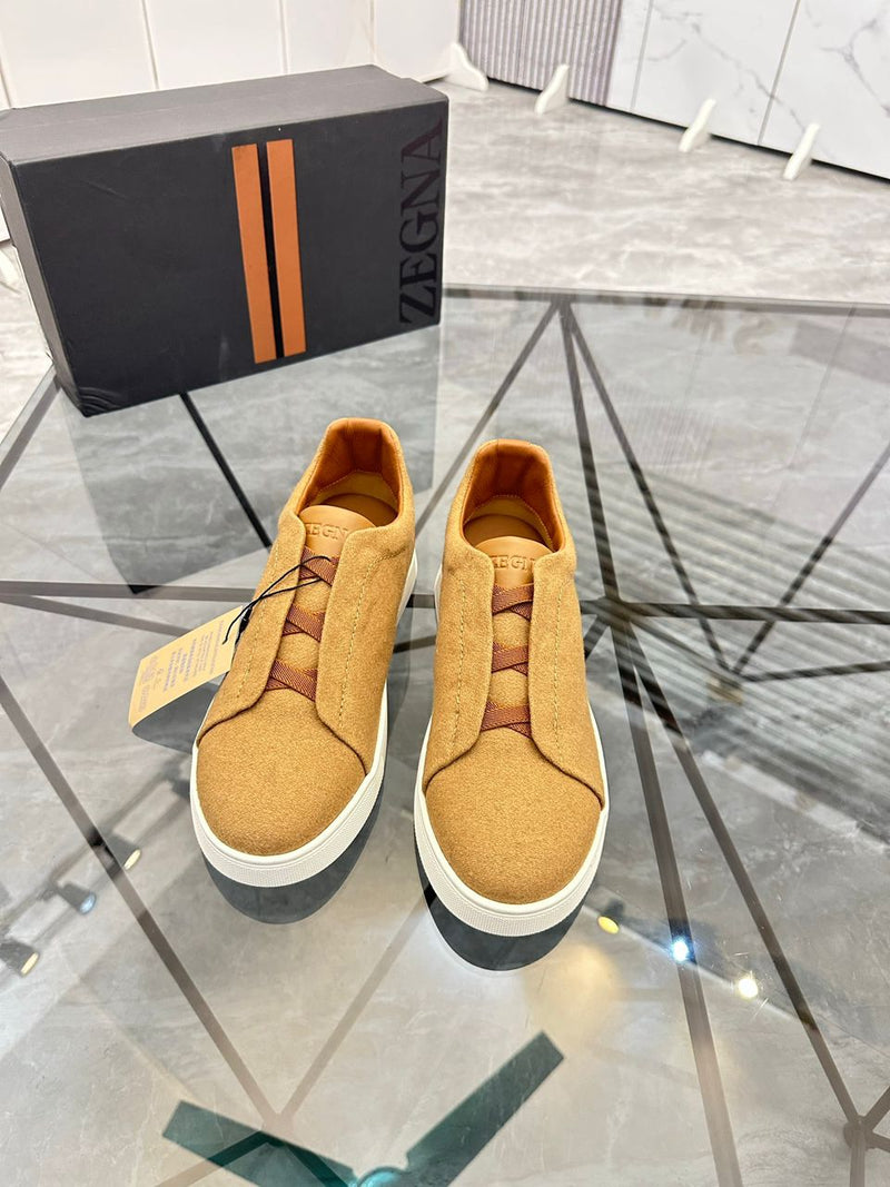 Tênis Zegna Triple Stitch Suede