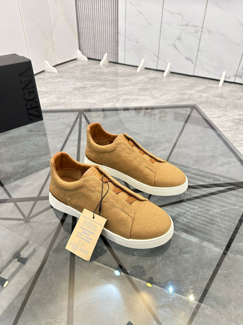 Tênis Zegna Triple Stitch Suede