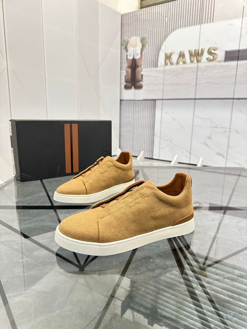 Tênis Zegna Triple Stitch Suede