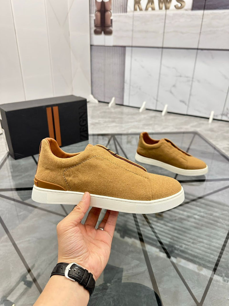Tênis Zegna Triple Stitch Suede