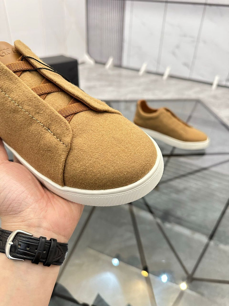Tênis Zegna Triple Stitch Suede
