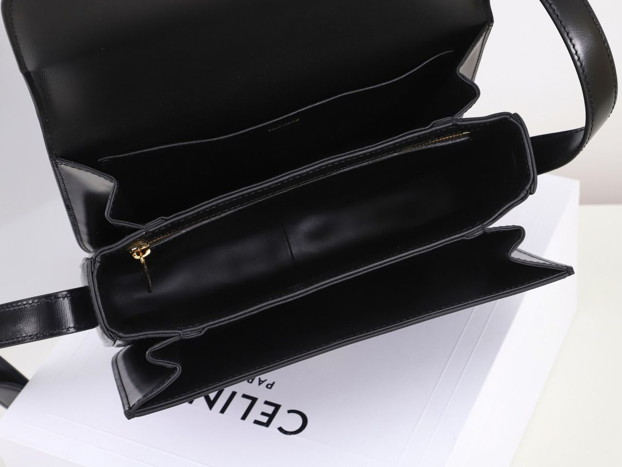 Celine Calfskin Teen Cuir Triomphe Anthracite