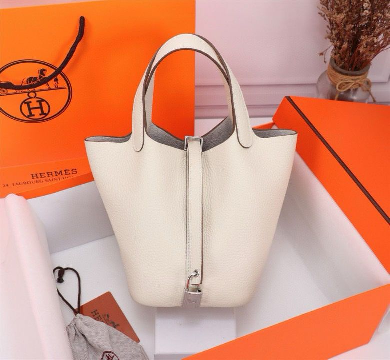 Bolsa Hermes Picotin 18 White (Pronta Entrega)