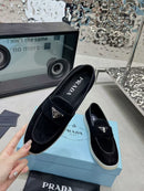 Prada Suede Loafers Black