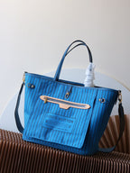 Lv Neverfull Bandoulière Inside Out MM Gaston Blue