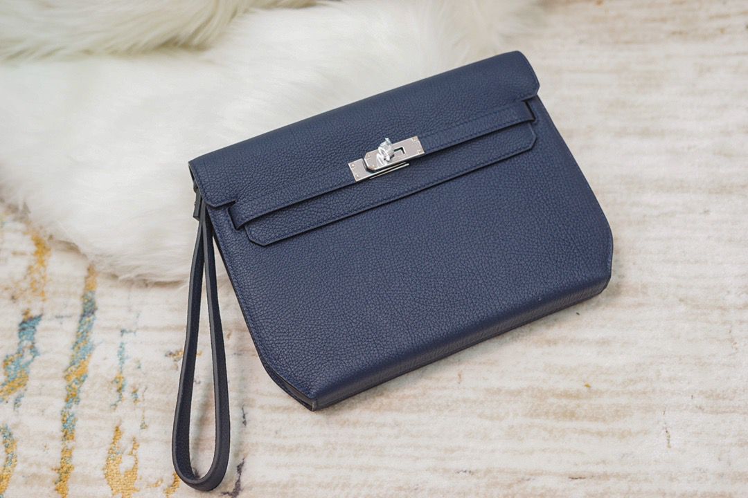 Bolsa Hermes Kelly Dépêches 25 Navy