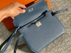 Bolsa Hermes Kelly Dépêches 25 Blue