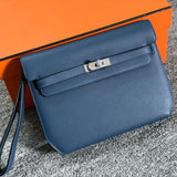 Bolsa Hermes Kelly Dépêches 25 Blue