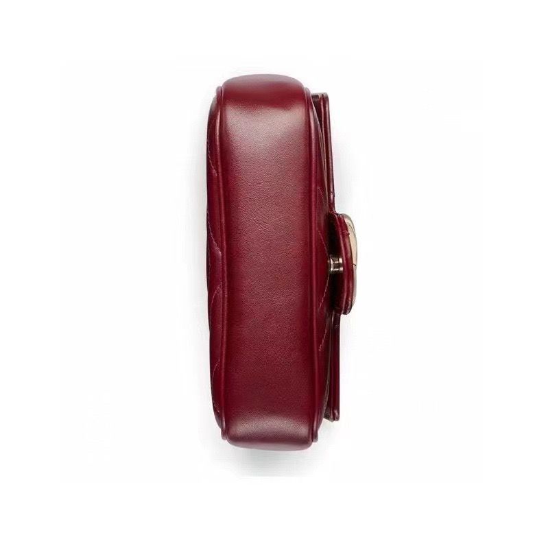 Gucci GG Marmont Mini Bag Rosso Ancora Red