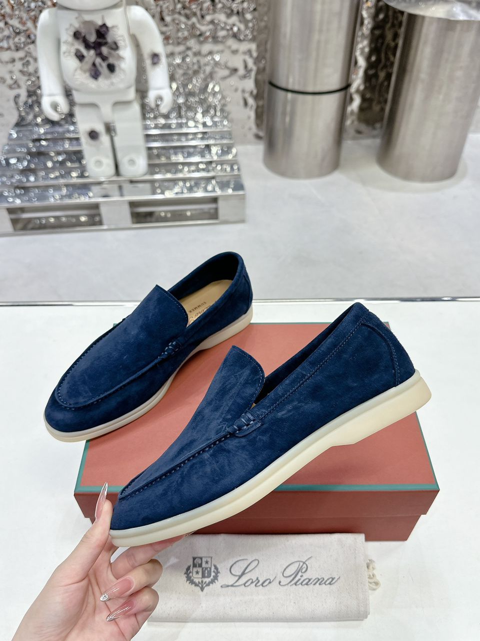 Loro Piana Suede Loafers Summer Walk ( Pronta entrega )