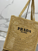 Prada Raffia Tote Bag