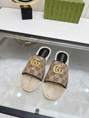 Slide Gucci Espadrille Matelasse GG Marmont (Pronta entrega)
