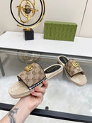 Slide Gucci Espadrille Matelasse GG Marmont (Pronta entrega)