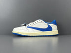 Fragment x Travis Scott x Air Jordan 1 Low OG SP Sail Military Blue ( Pronta entrega )
