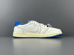 Fragment x Travis Scott x Air Jordan 1 Low OG SP Sail Military Blue ( Pronta entrega )