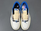 Fragment x Travis Scott x Air Jordan 1 Low OG SP Sail Military Blue ( Pronta entrega )