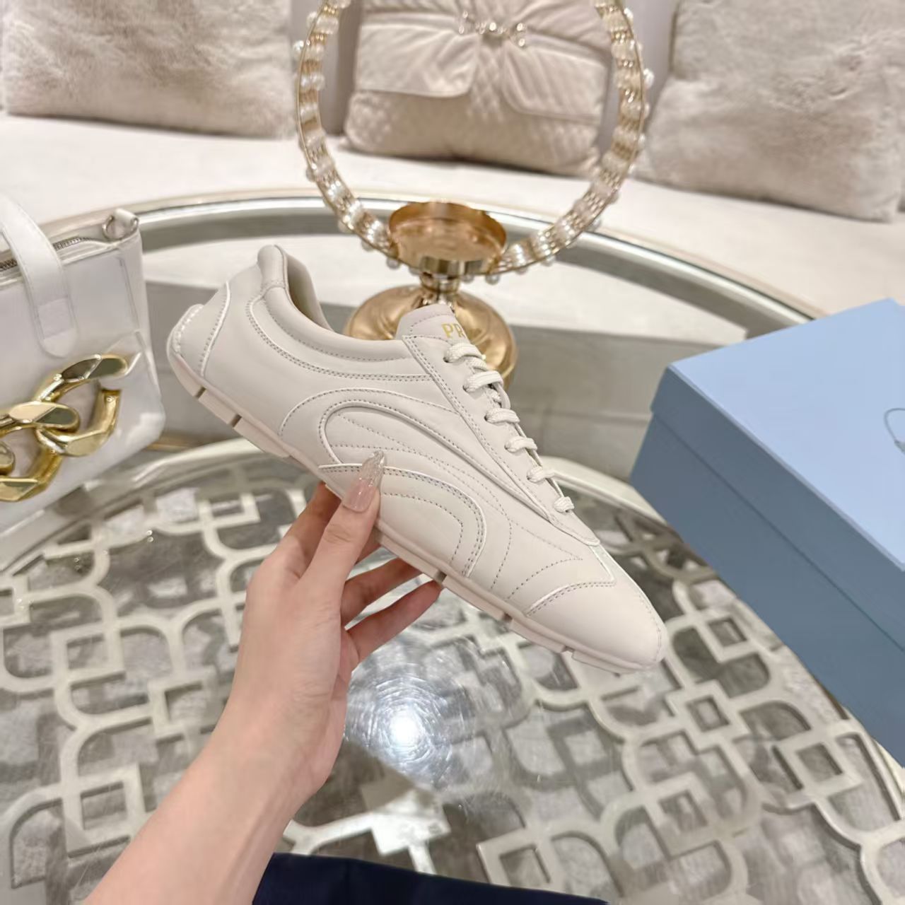 Tênis Prada Montecarlo Re-Edition 2005 White.