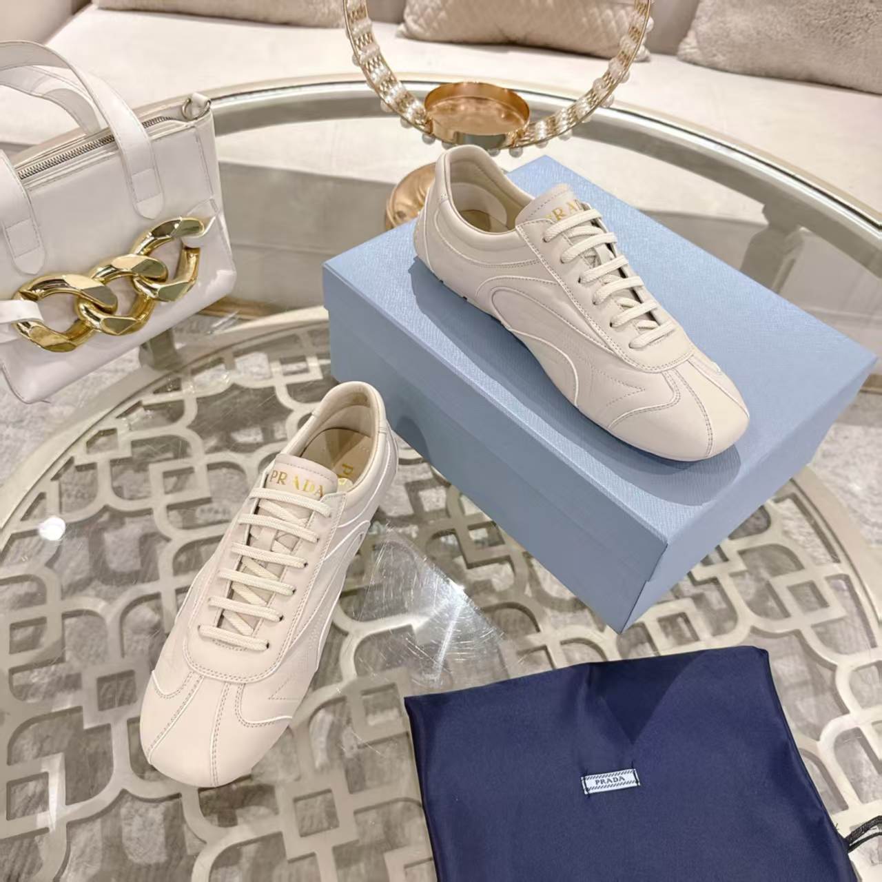 Tênis Prada Montecarlo Re-Edition 2005 White.