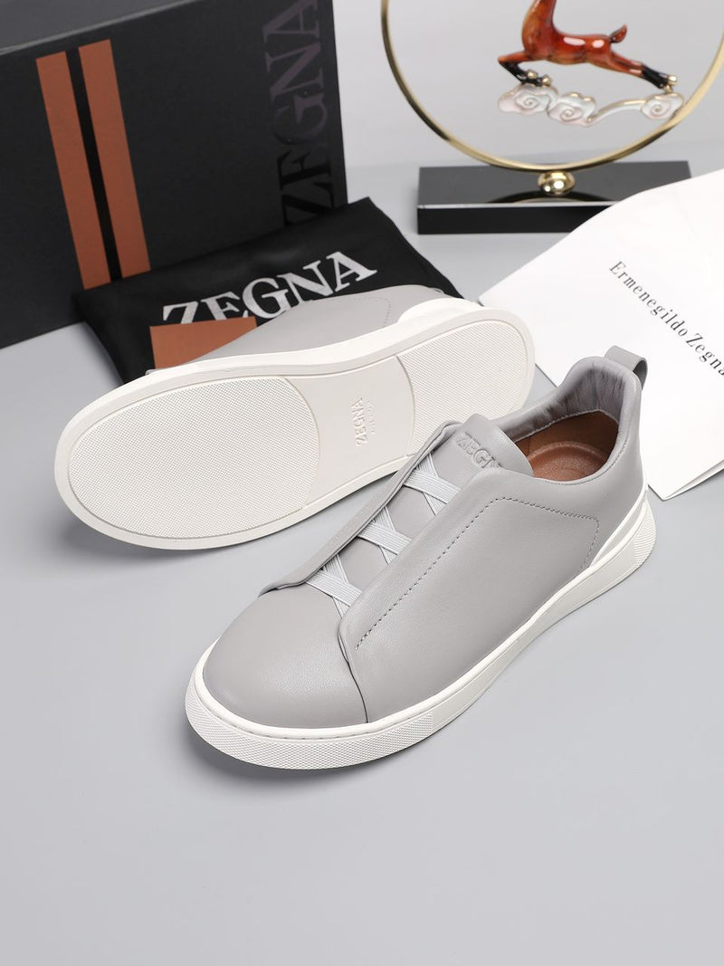 Tênis Zegna Triple Stitch Sneakers SecondSkin Grey