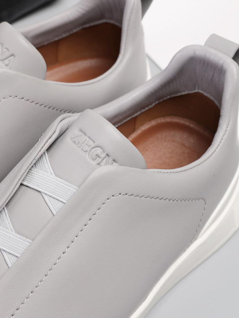 Tênis Zegna Triple Stitch Sneakers SecondSkin Grey