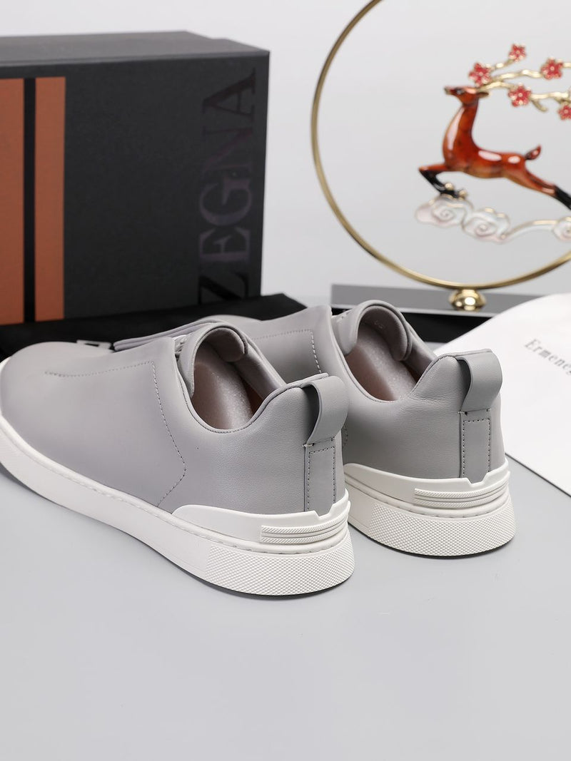 Tênis Zegna Triple Stitch Sneakers SecondSkin Grey