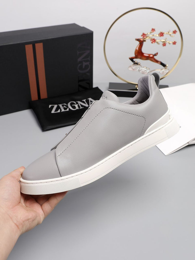 Tênis Zegna Triple Stitch Sneakers SecondSkin Grey