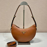 Prada Arqué Leather Brandy