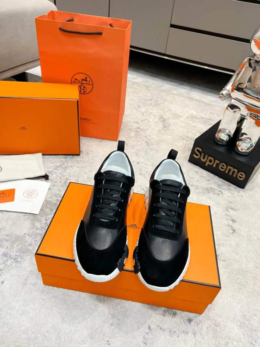 Hermès Bouncing Sneaker  Preto e Branco.