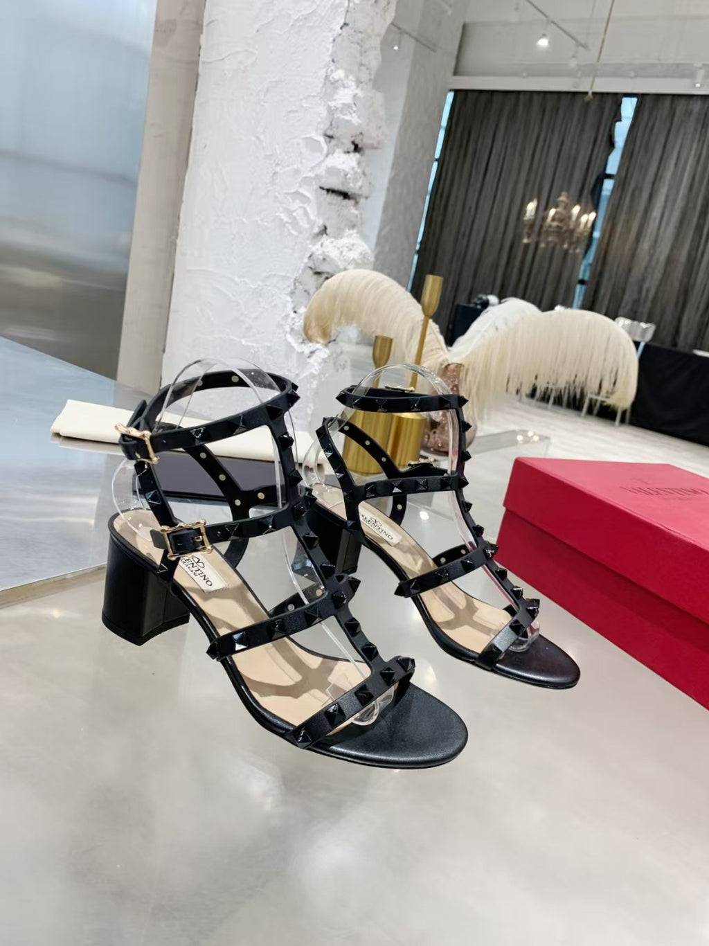 Valentino Garavani Rockstud Sandal Black