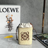 Loewe Square pocket in iraca palm and calfskin
