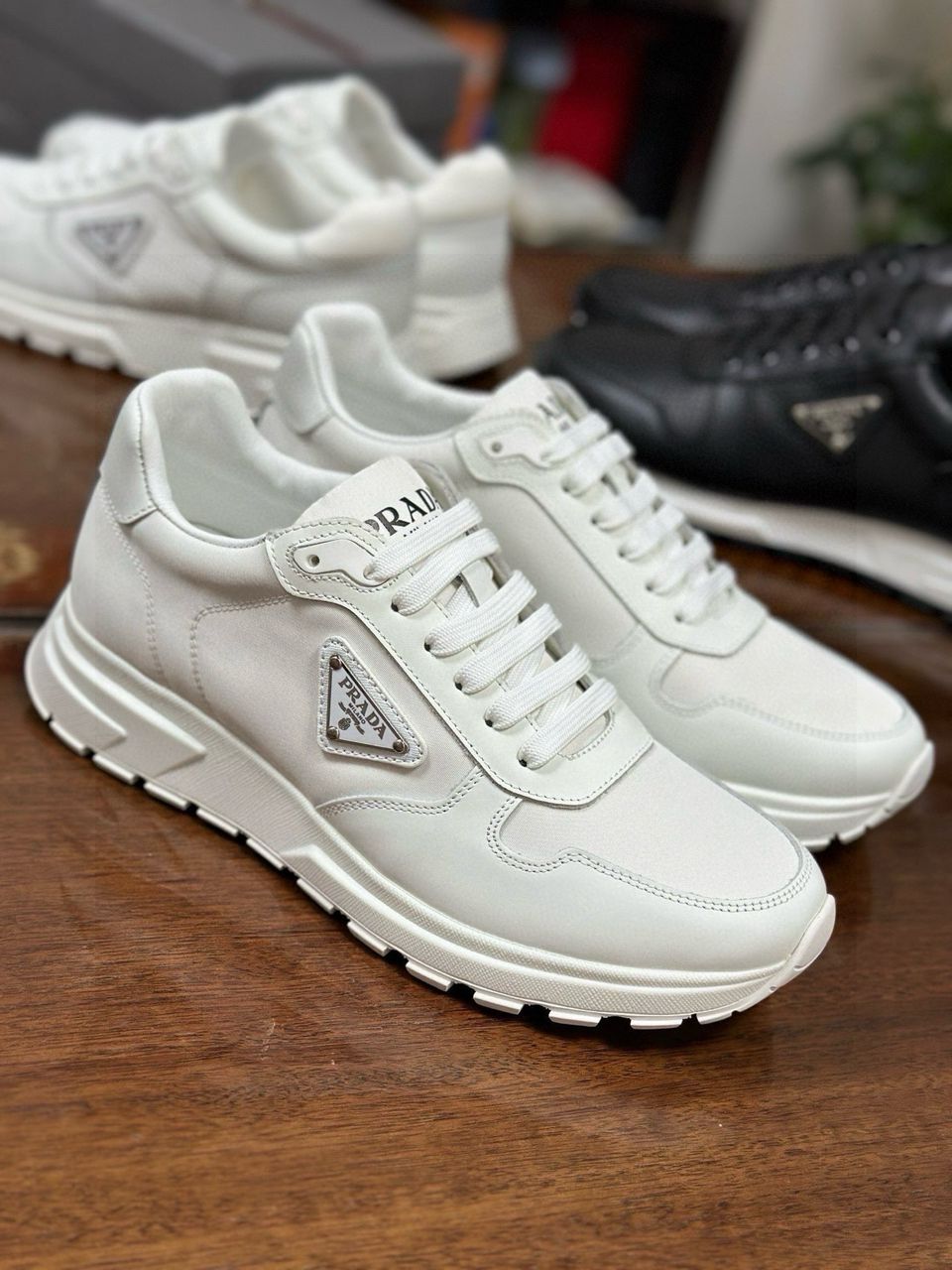 Prada Prax 01 Leather White.