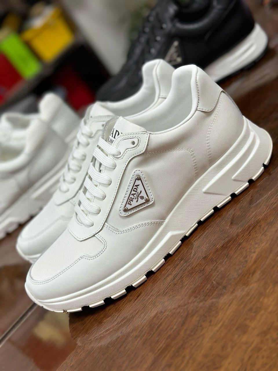 Prada Prax 01 Leather White.