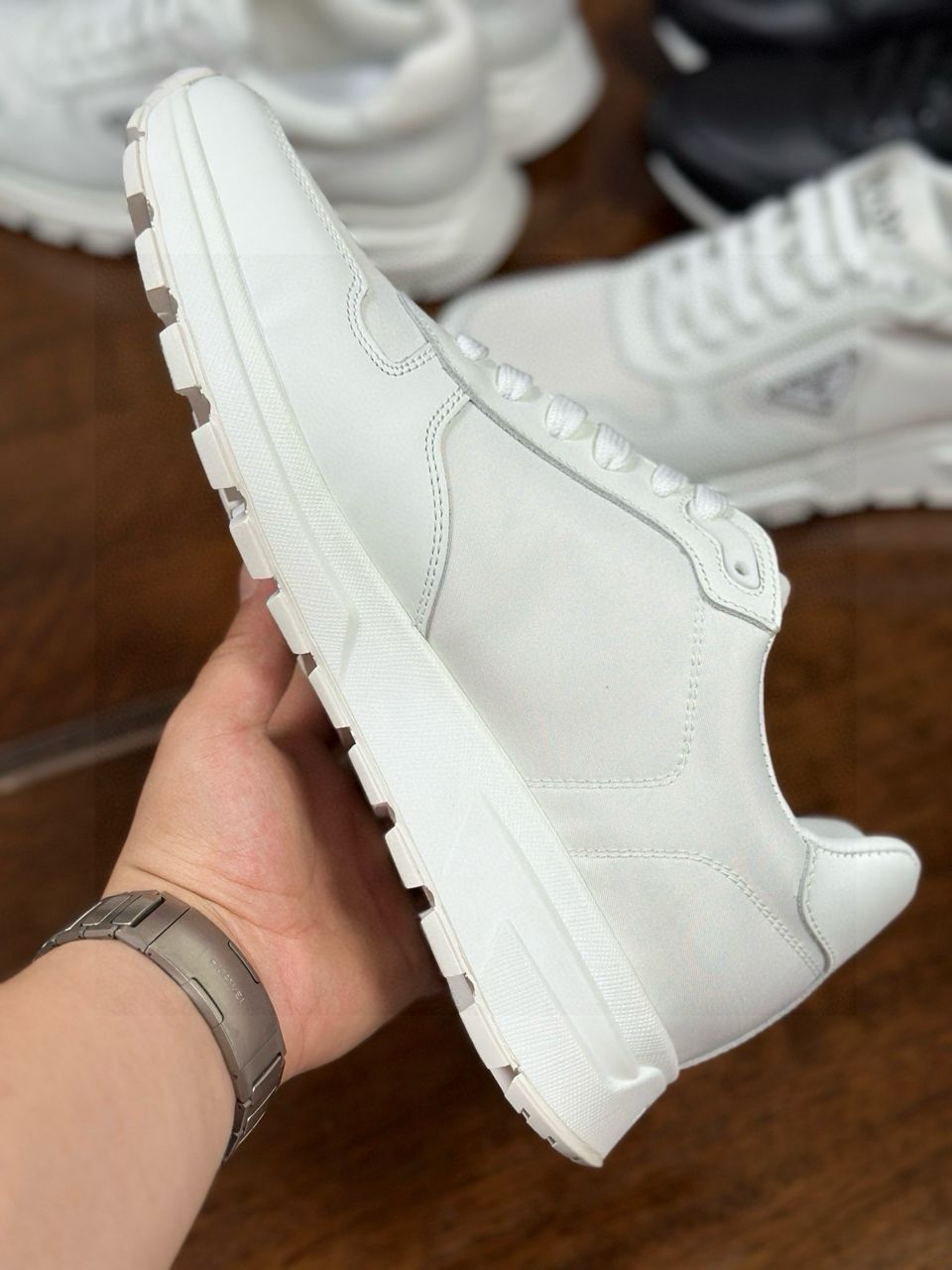 Prada Prax 01 Leather White.