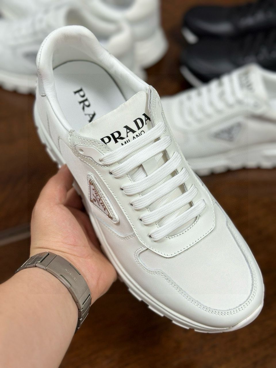 Prada Prax 01 Leather White.