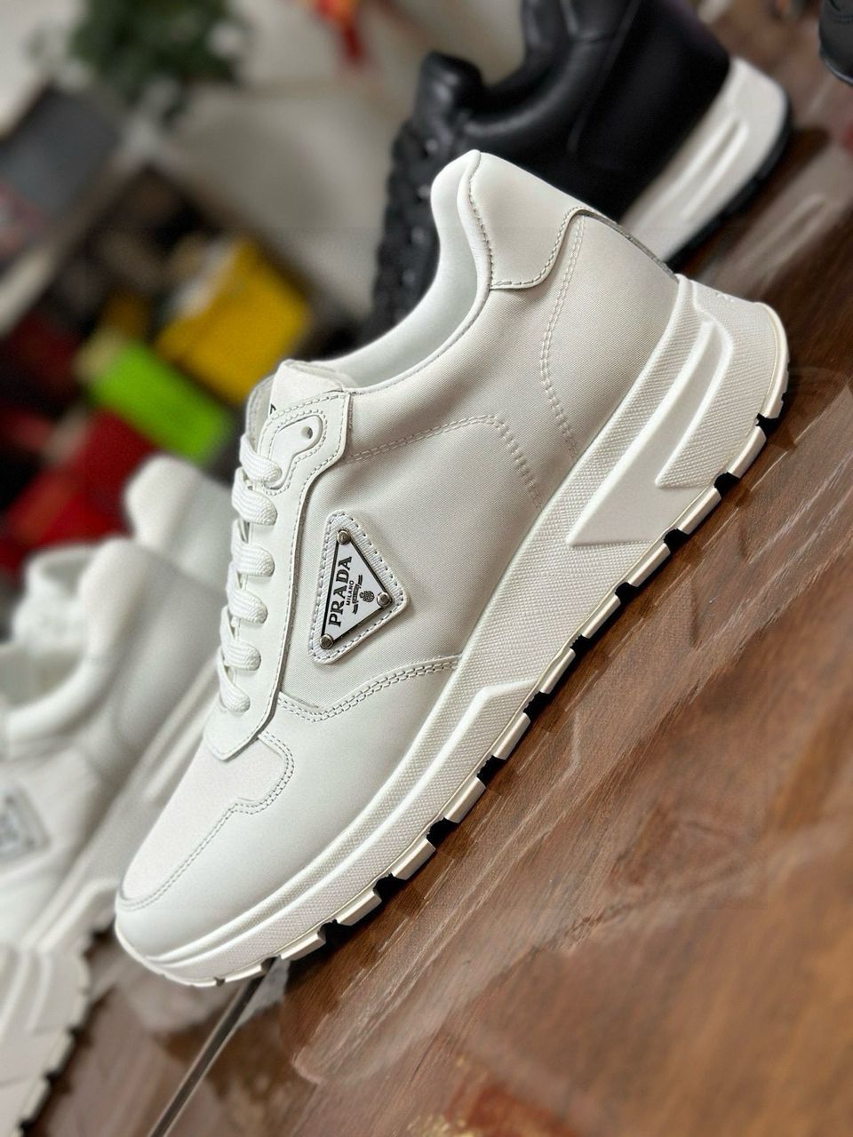 Prada Prax 01 Leather White.