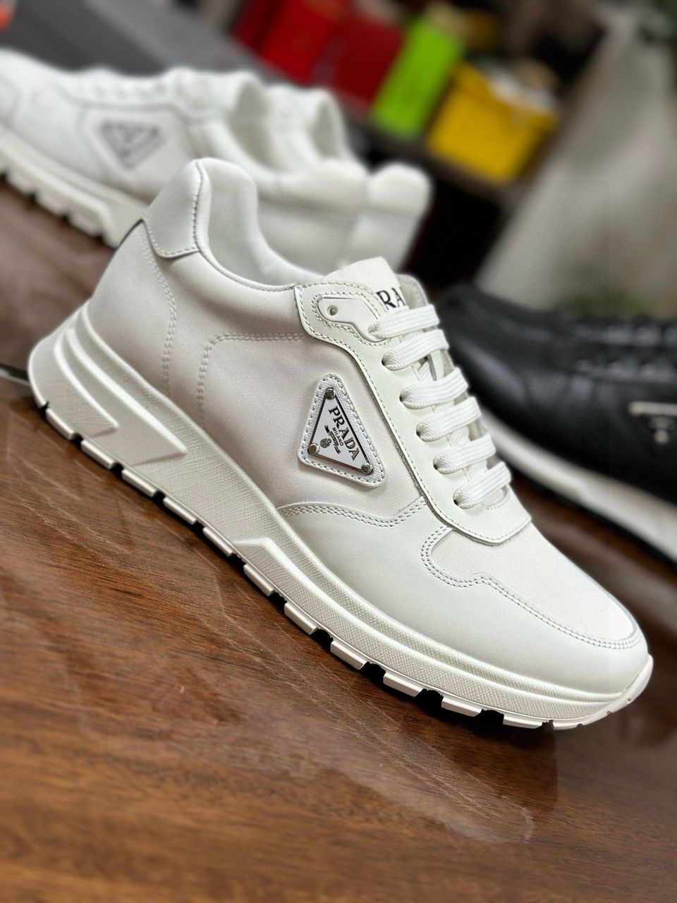 Prada Prax 01 Leather White.