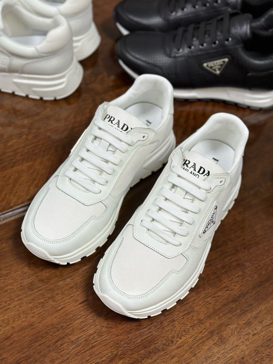 Prada Prax 01 Leather White.