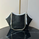 CHANEL Canvas com Efeito em Ráfia