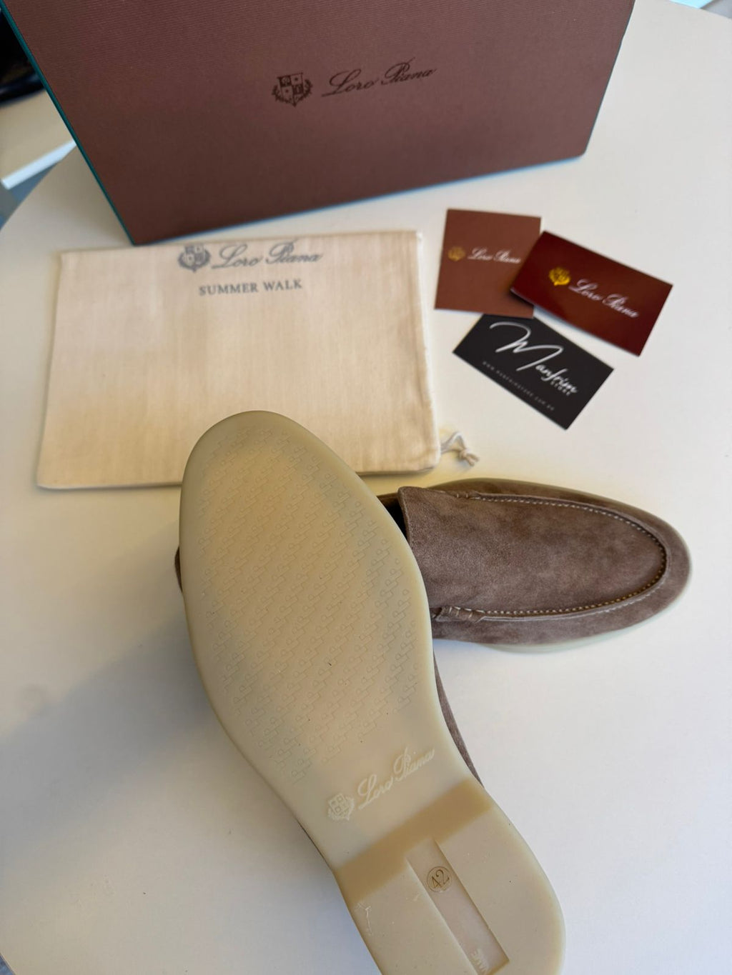 Loro Piana Summer Walk Suede Taupe