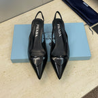 Prada Patent Leather Slingback Pumps